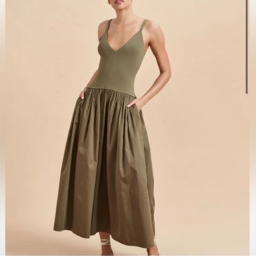 La Ligne Romeo Dress in Khaki
